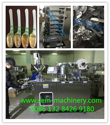 Automatic spoon shape honey chocolate blister packing machine Automatic spoon shape honey chocolate blister packing machine