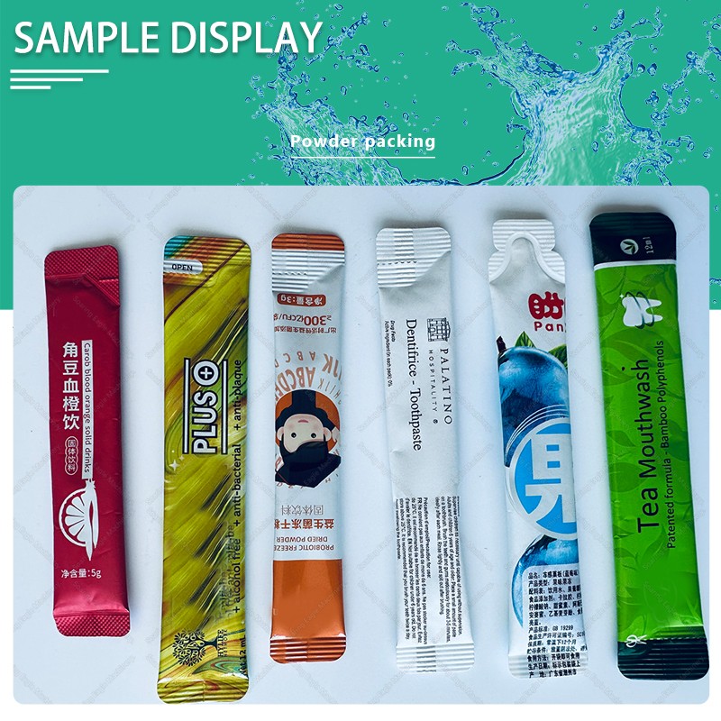 تظهر عينات كيس تعبئة مسحوق الزاوية المستديرة