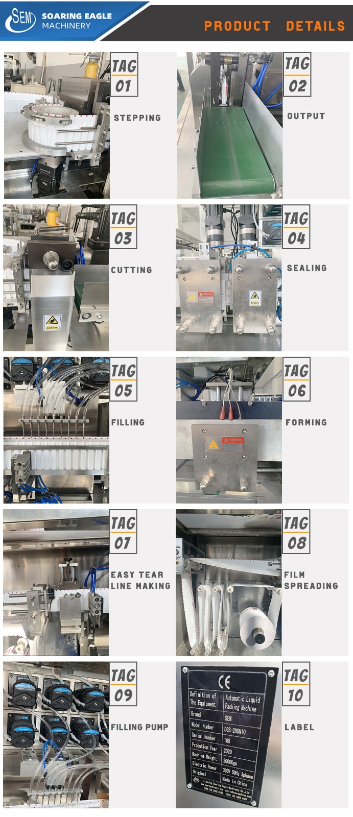 Mono dose hand sanitizer liquid plastic ampoule filling machine